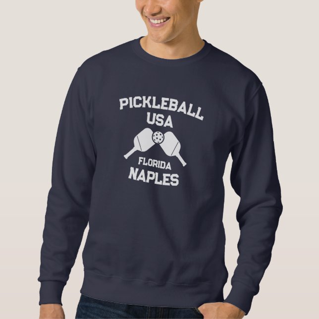 Sudadera Pickleball Paddle Ball Nápoles Florida Personaliza (Anverso)