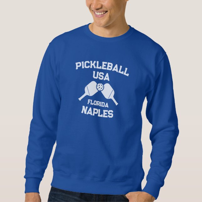 Sudadera Pickleball Paddle Ball Nápoles Florida Personaliza (Anverso)