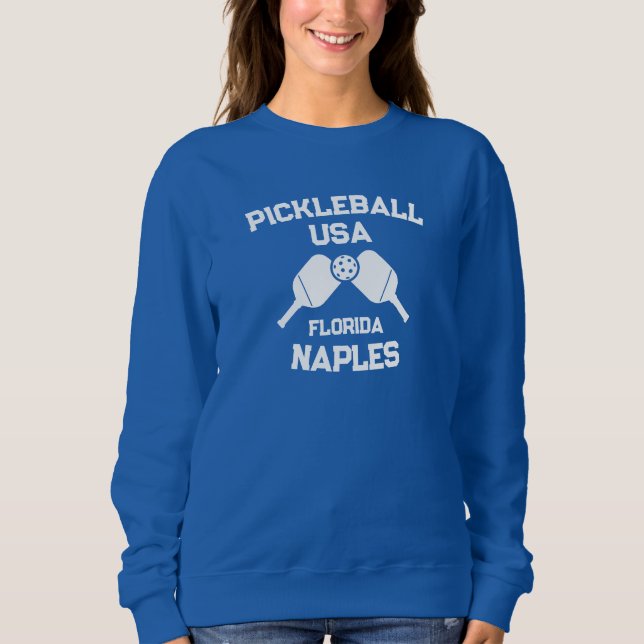 Sudadera Pickleball Paddle Ball Nápoles Florida Personaliza (Anverso)