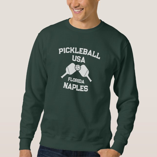 Sudadera Pickleball Paddle Ball Nápoles Florida Personaliza (Anverso)