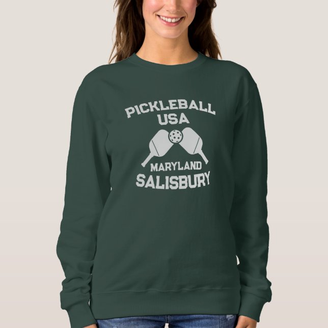 Sudadera Pickleball Paddle & Ball Salisbury Maryland Person (Anverso)