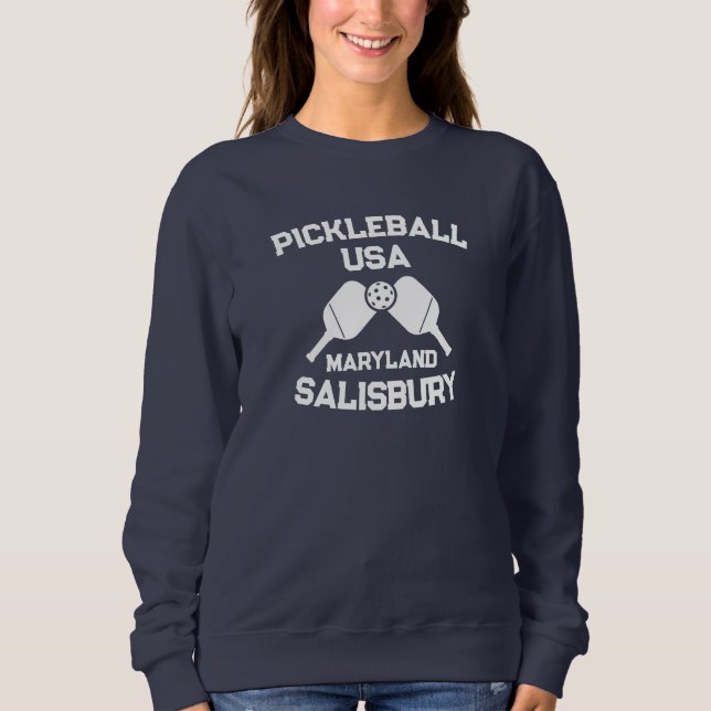 Sudadera Pickleball Paddle & Ball Salisbury Maryland Person (Anverso)