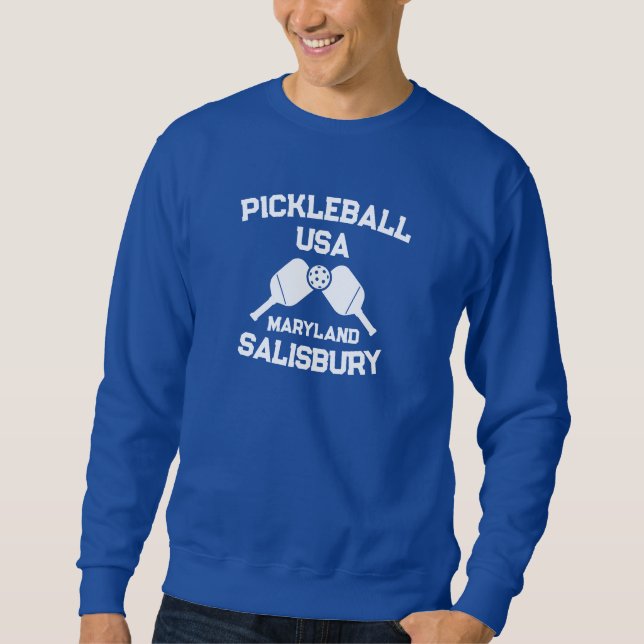 Sudadera Pickleball Paddle & Ball Salisbury Maryland Person (Anverso)