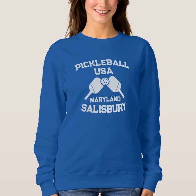 Sudadera Pickleball Paddle & Ball Salisbury Maryland Person (Anverso)