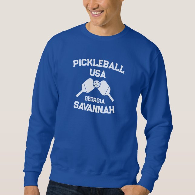 Sudadera Pickleball Paddle & Ball Savannah Georgia Personal (Anverso)