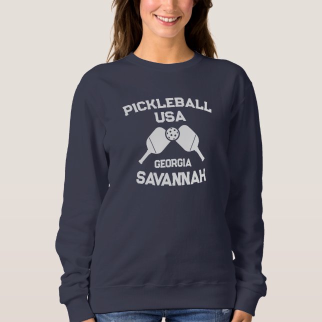 Sudadera Pickleball Paddle & Ball Savannah Georgia Personal (Anverso)