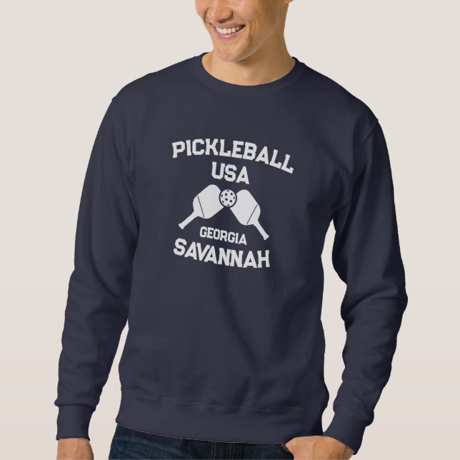 Sudadera Pickleball Paddle & Ball Savannah Georgia Personal (Anverso)