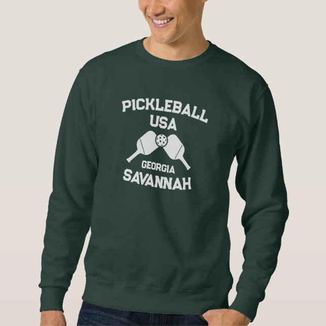 Sudadera Pickleball Paddle & Ball Savannah Georgia Personal (Anverso)