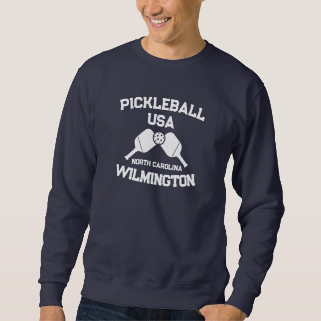 Sudadera Pickleball Paddle Ball Wilmington NC Personalizado (Anverso)