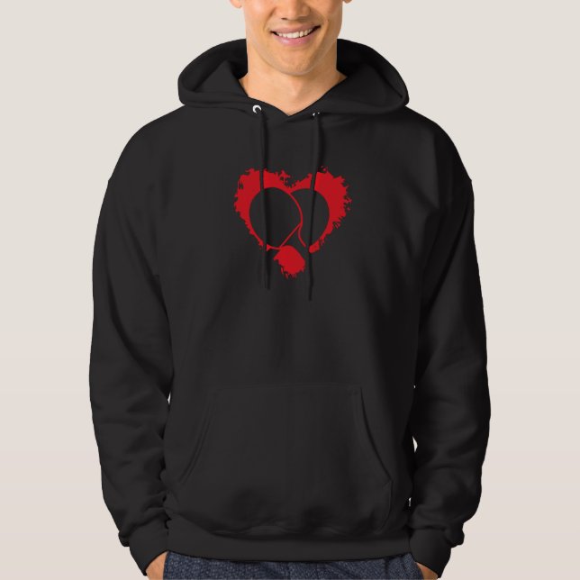 Sudadera Pickleball Sports Heart Shape Pickleball Valentine (Anverso)