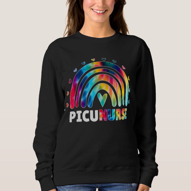 Sudadera Picu Enfermera Arco Iris Divertido Pediátrico Inte (Anverso)