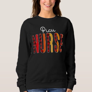 Sudadera Picu Enfermera Plaid Red Love Heart Stethoscope Rn
