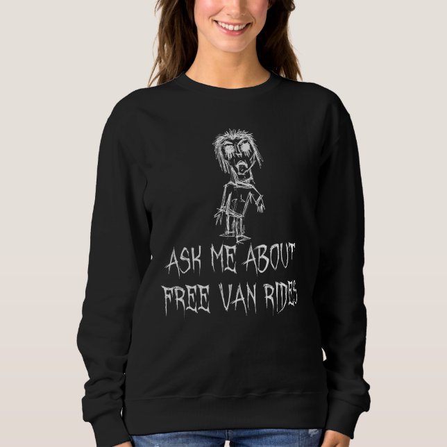 Sudadera Pídeme sobre la palabra del disfraz de Halloween d (Anverso)