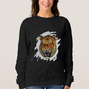 Sudadera Pie de cabeza de tigre realista 8