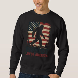 Sudadera Pie Grande Ama a América, Bandera Americana Sasqua