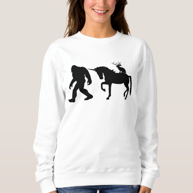 Sudadera Pie grande, Jackalope y Unicornio (Anverso)