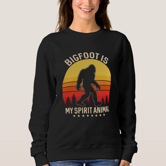 Sudadera Pie grande mi animal espiritual | Bigfoot Retro (Anverso)