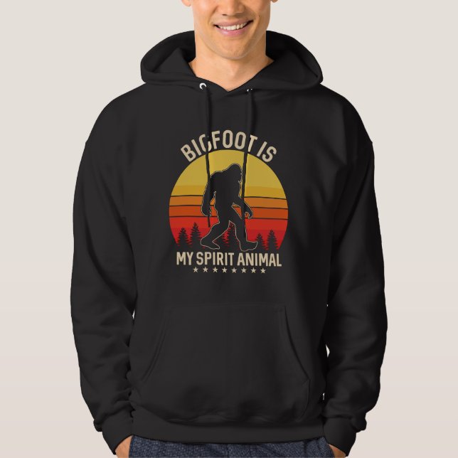 Sudadera Pie grande mi animal espiritual | Bigfoot Retro (Anverso)