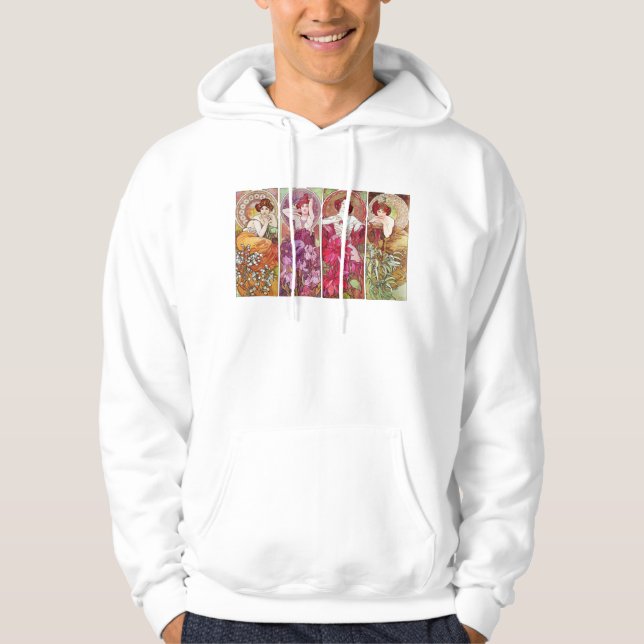 Sudadera Piedras preciosas y flores, Alfonso Mucha (Anverso)