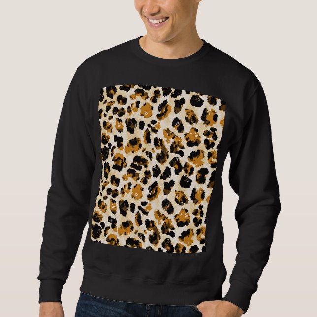 Sudadera Piel de leopardo acuático, gradiente de tintes. (Anverso)