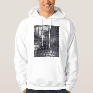 Sudadera Piel de serpiente negra metálica: Textura elegante