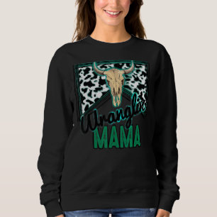 Sudadera Piel de vaca Retro Cráneo de toro enredadera Mama