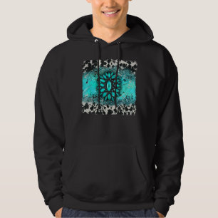 Sudadera Piel de vaca Turquoise Gemstone Leopard Western So