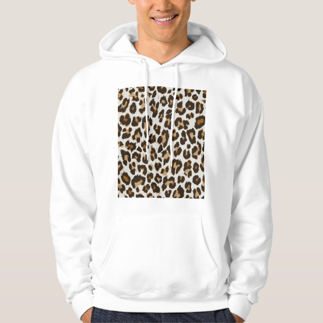 Sudadera Piel leopardo: Textura vintage sin foco (Anverso)