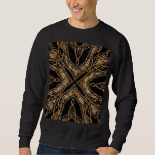 Sudadera Piel leopardo y joyería de cadena