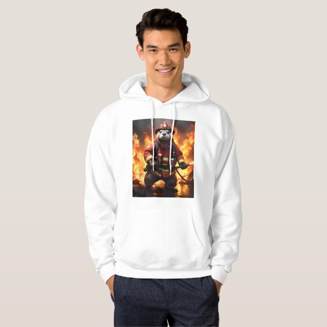 Sudadera **"Pieles y llamas: La ardiente de un bombero de p (Anverso completo)