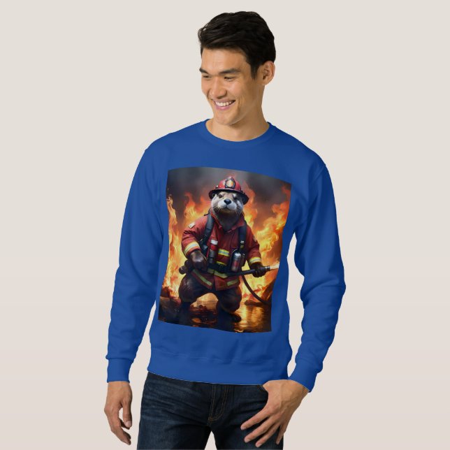 Sudadera **"Pieles y llamas: La ardiente de un bombero de p (Anverso completo)