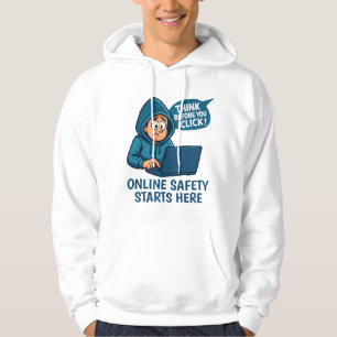 Sudadera Piensa Antes de Hacer Clic - Conciencia de Segurid
