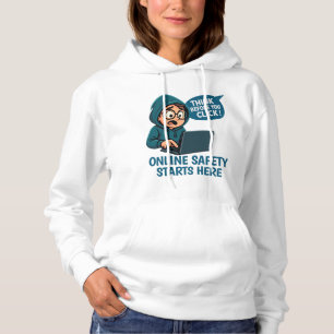 Sudadera Piensa Antes de Hacer Clic - Conciencia de Segurid
