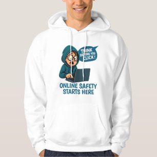 Sudadera Piensa Antes de Hacer Clic - Conciencia de Segurid