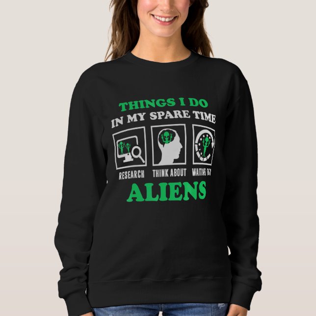 Sudadera Piense en la nave espacial extranjera Ufo Alien (Anverso)