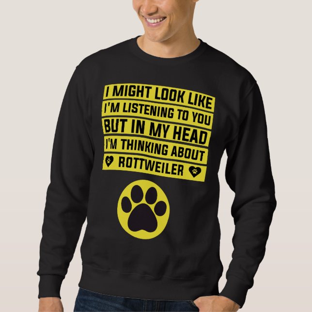 Sudadera Pienso En Rottweiler Rottweiler (Anverso)