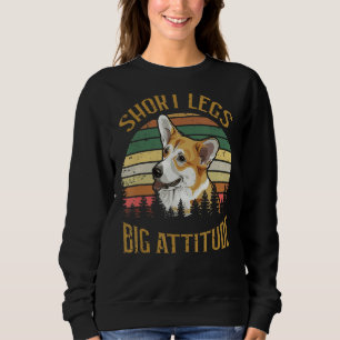 Sudadera Piernas cortas retro Gran Actitud Corgi Perro