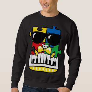 Sudadera Pieza B de rompecabezas de piano de conciencia sob