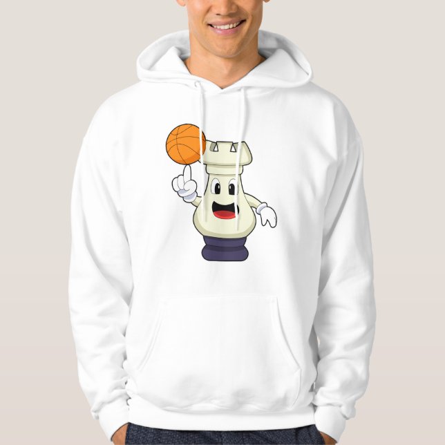 Sudadera Pieza de ajedrez arroba en baloncesto deportivo (Anverso)