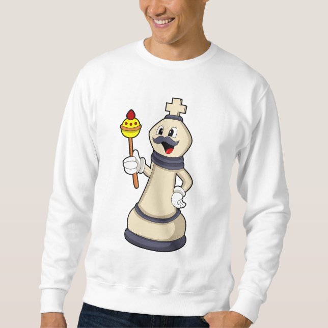 Sudadera Pieza de ajedrez Rey en Ajedrez.PNG (Anverso)