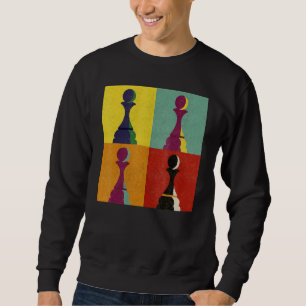 Sudadera Pieza de juego de ajedrez Peón Jaque mate Estilo P