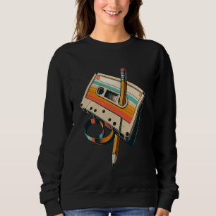 Sudadera Pieza de nostalgia de rebobinado de cinta retro y