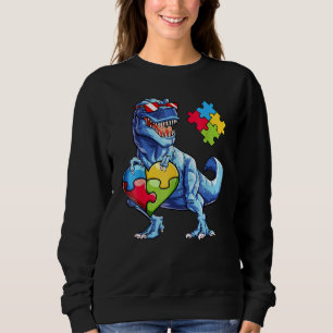Sudadera Pieza de rompecabezas de dinosaurio Autismo Sensib