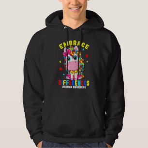 Sudadera Pieza de rompecabezas de unicornio Autismo Concien