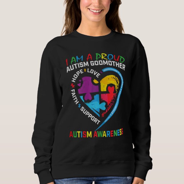 Sudadera Pieza de rompecabezas del autismo de la abuela org (Anverso)