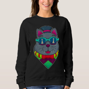 Sudadera Piezas de ajedrez de gato Juego de tablero de ajed