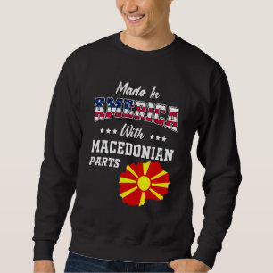 Sudadera Piezas macedonias americanas Mapa de Macedonia Ban