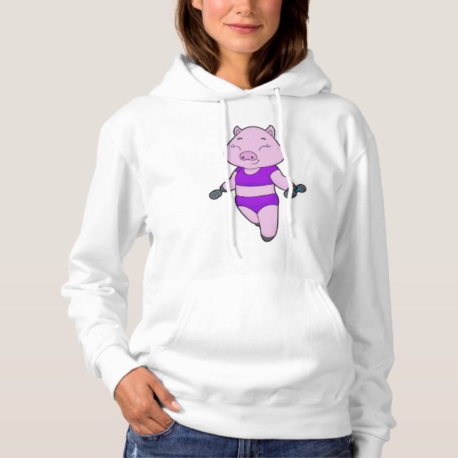 Sudadera Pig Fitness Dumbbell (Anverso)
