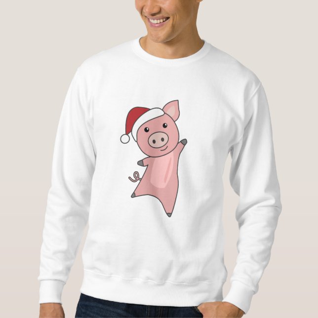 Sudadera Pig Merry Christmas Animals Pigs (Anverso)