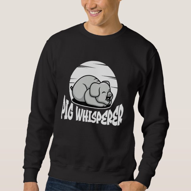 Sudadera Pig Whisperer, Hog Lover, Cute Farmer, Funny Anima (Anverso)